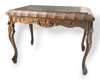 Chippendale Style Coffee Table w Marble Top