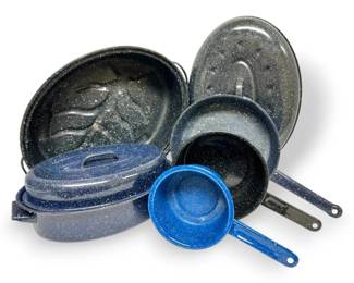 Graniteware Speckled Enamelware Pans