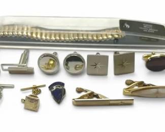Vintage Cufflinks, Tie Clips More