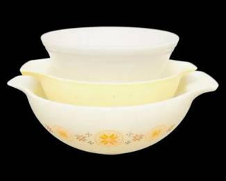 Pyrex Town Country Mixing Bowls 1 White Bowl