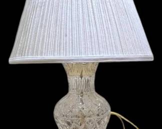 Clear Glass Table Lamp w GoldToned Base