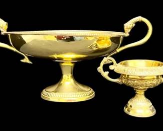 Ornate Brass Centerpiece Bowl Sugar Dish