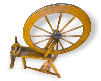 Primitive Wooden Spinning Wheel