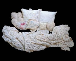 Textured Throw Pillows More Linens in Neutral Tones