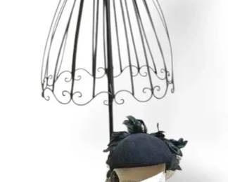 Black Metal Dress Form, Leather Shoes, Feathered Hat, More Decor