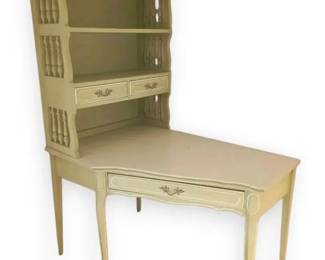 French Provincial Style Corner Writing Desk in Pale Green