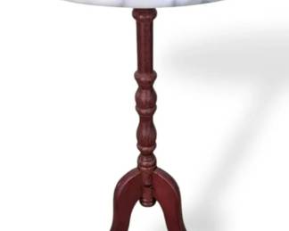 Victorian Style Round Marble Top Tripod Table