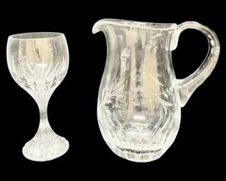 Baccarat Crystal Wine Glass Rogaska Pitcher