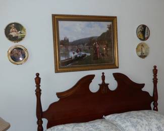 Framed decorative artwork & collectible plates
