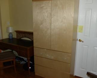 Simple design light wood wardrobe/armoire