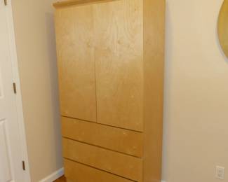 Simple design light wood wardrobe/armoire