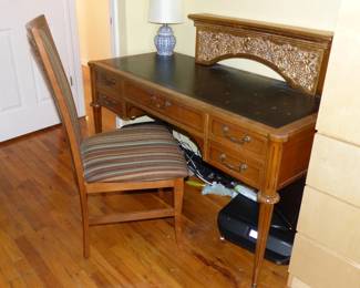 Vintage French style writing desk with desk chair