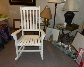 White rocking chair