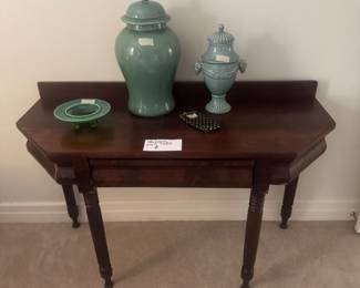 Antique half moon table