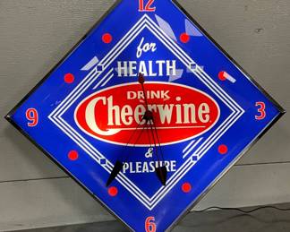 Cheerwine Lighted Clock, 20 inches