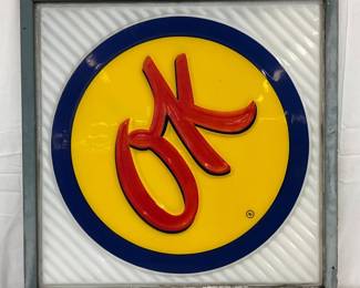 OK Lexan Sign with ‘OK’ Design, 36×36 Inches