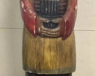 7ft. Carved Wood Cigar Store Indian