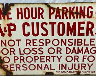 SSP A&P Customers Parking Sign , 36×24 Inches