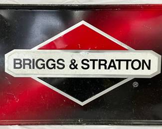Emb. Briggs & Stratton Metal Sign, 36in x 24in