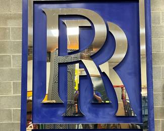 Emb. Rolls-Royce Metal Sign, 112in x 71in
