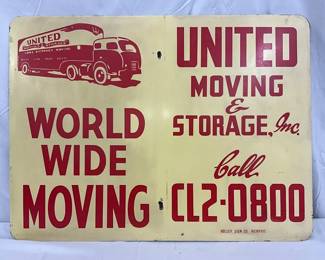United Moving & Storage and Western Realty DS Metal Sign, 24×18 