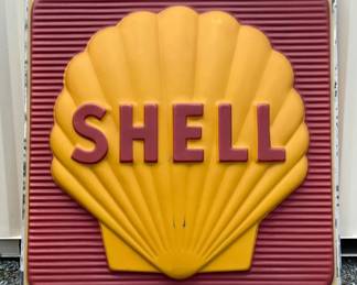 Emb. Shell Oil Lexan Sign, 72×72 Inches
