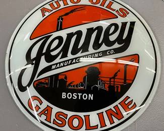 Jenney Auto Oils & Gasoline Gas Pump Globe Lens, 15in