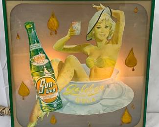 Sun Drop Golden Cola Lighted Sign, Measures 15in