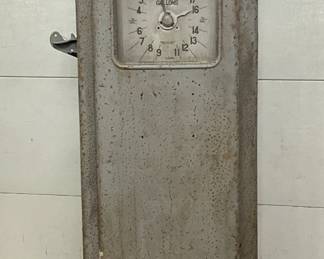 Early Tokheim Gas Pump with Clock Face