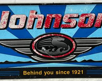 Emb. Johnson Metal Sign, 25in x 14in