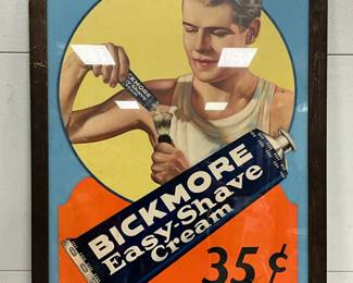 Bickmore Easy Shave Cream Framed Display, 21in x 29in