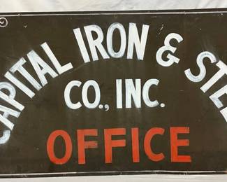 ‘Capital Iron & Steel Co., Inc. Office’ Metal Sign, 48in x 24in