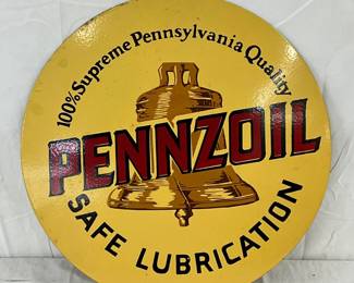 DSP Pennzoil Sign, Contemporary, 21 inches