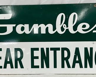 DSP Gambles ‘Rear Entrance’ Sign, 36 x 18 Inches