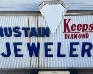DS Mustain Jewelers and Keepsake Diamond Rings Lexan Sign, 73×36 