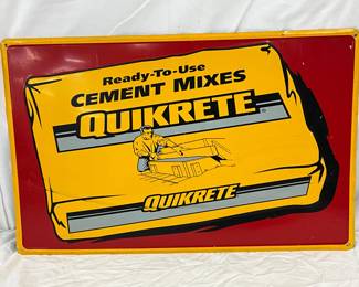 Emb. Quikrete Ready-to-Use Cement Mixes Sign, 28×18 