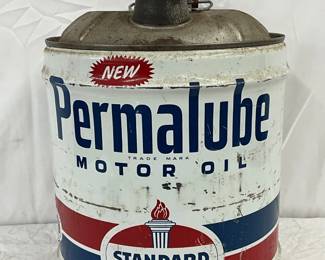 5g. Early PermaLube Motor Oil Can by Standard Oil Co.