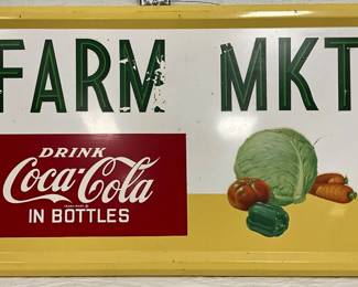 Coca-Cola ‘Farm Mkt.’ Metal Sign, 38in x 24in