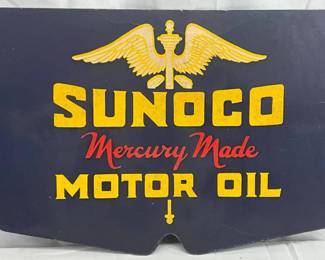 DS Sunoco Cardboard Radiator Guard with Mercury Made and Blue Sunoco Logos