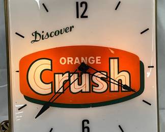 ‘Orange Crush’ Lighted Clock with 15-Inch Lexan Face