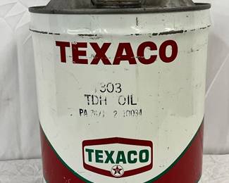 Texaco 5g. Metal Can for Tdh Oil, Early Design