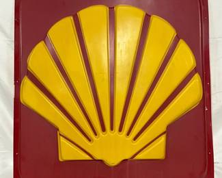 Emb. Shell Logo Lexan  Sign, 35in x 37in