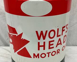 5g. Wolf’s Head Motor Oil Can, SAE 40
