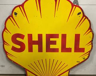 Shell DS Porc. 48-Inch Sign - Contemporary 