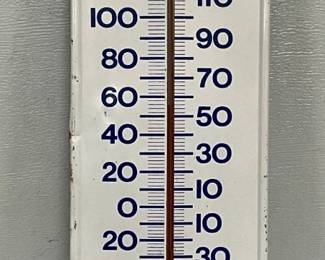 Pepsi Red, White, Blue Metal Thermometer, 7in x 28in