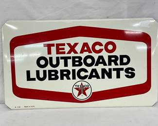 NOS Texaco ‘Outboard Lubricants,’ Rack Sign 16×10