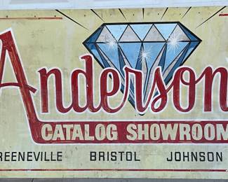 Anderson’s Catalog Showrooms Painted Metal Sign, 96in x 48in