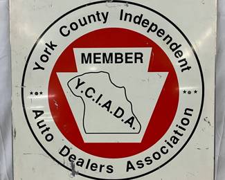 DS York County Independent Auto Dealers Association Metal Sign, 24in x 30in