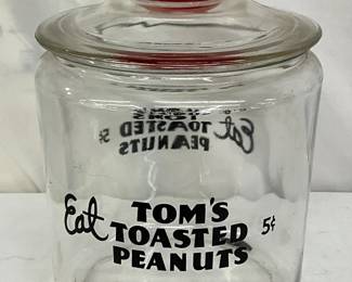Tom’s Glass Peanut Jar with Lid, 7in x 10in