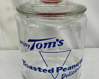 Tom’s Glass Jar with Lid for Toasted Peanuts, 8×10